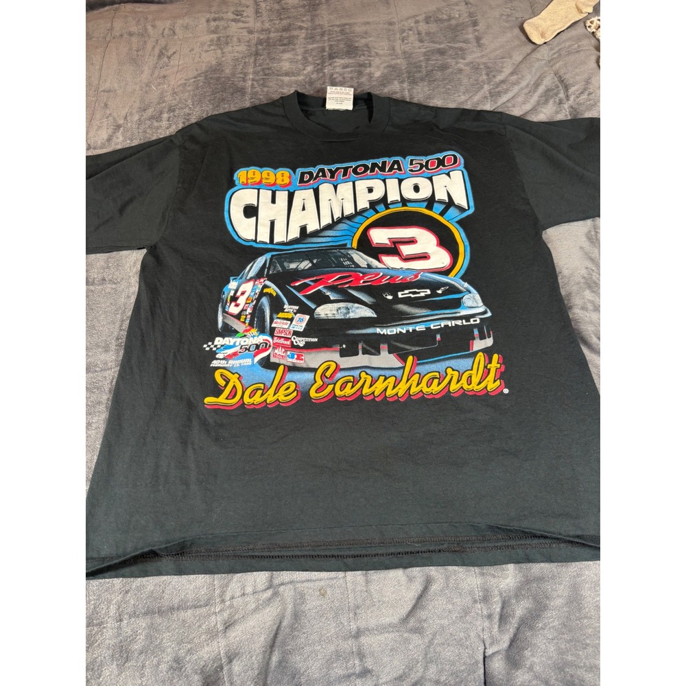 Vintage Dale Earnhardt 1998 Daytona 500 Champion Shirt XL Competitors View Black